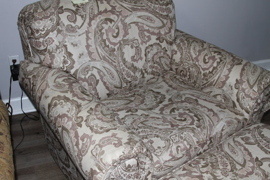 Front detail of La-Z-Boy paisley armchair