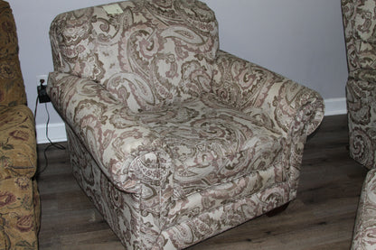 Full view of La-Z-Boy Mitchell paisley armchair