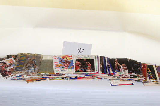 Assorted vintage NBA basketball trading cards displayed in a lot