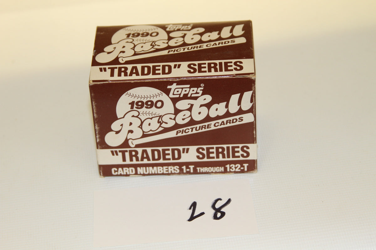 Front of 1990 Topps Baseball Traded Series factory-sealed box