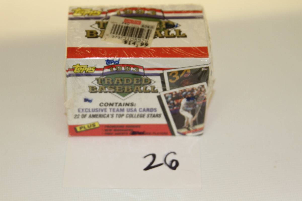 1993 Topps Traded Baseball Card Box sealed with price tag