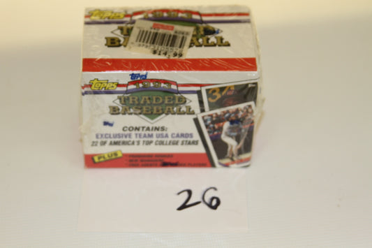1993 Topps Traded Baseball Card Box sealed with price tag