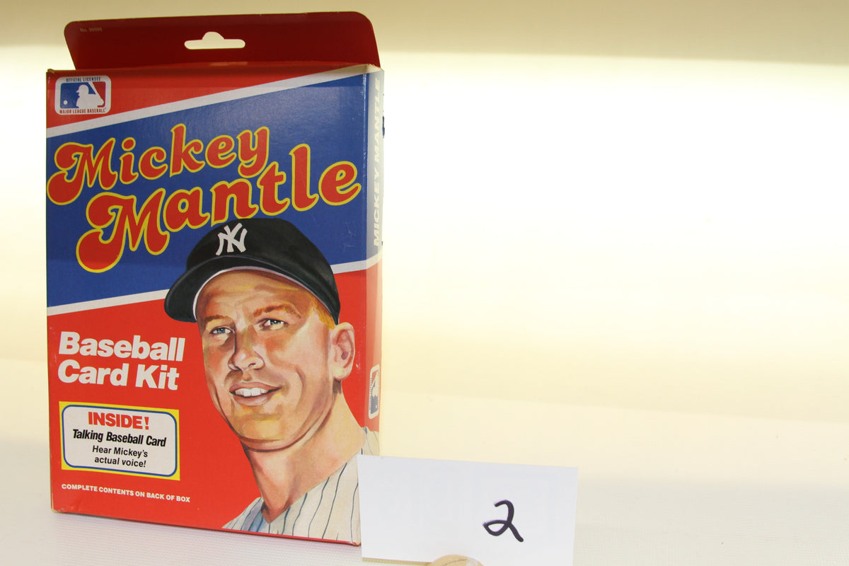 Front view of Mickey Mantle Baseball Card Kit box
