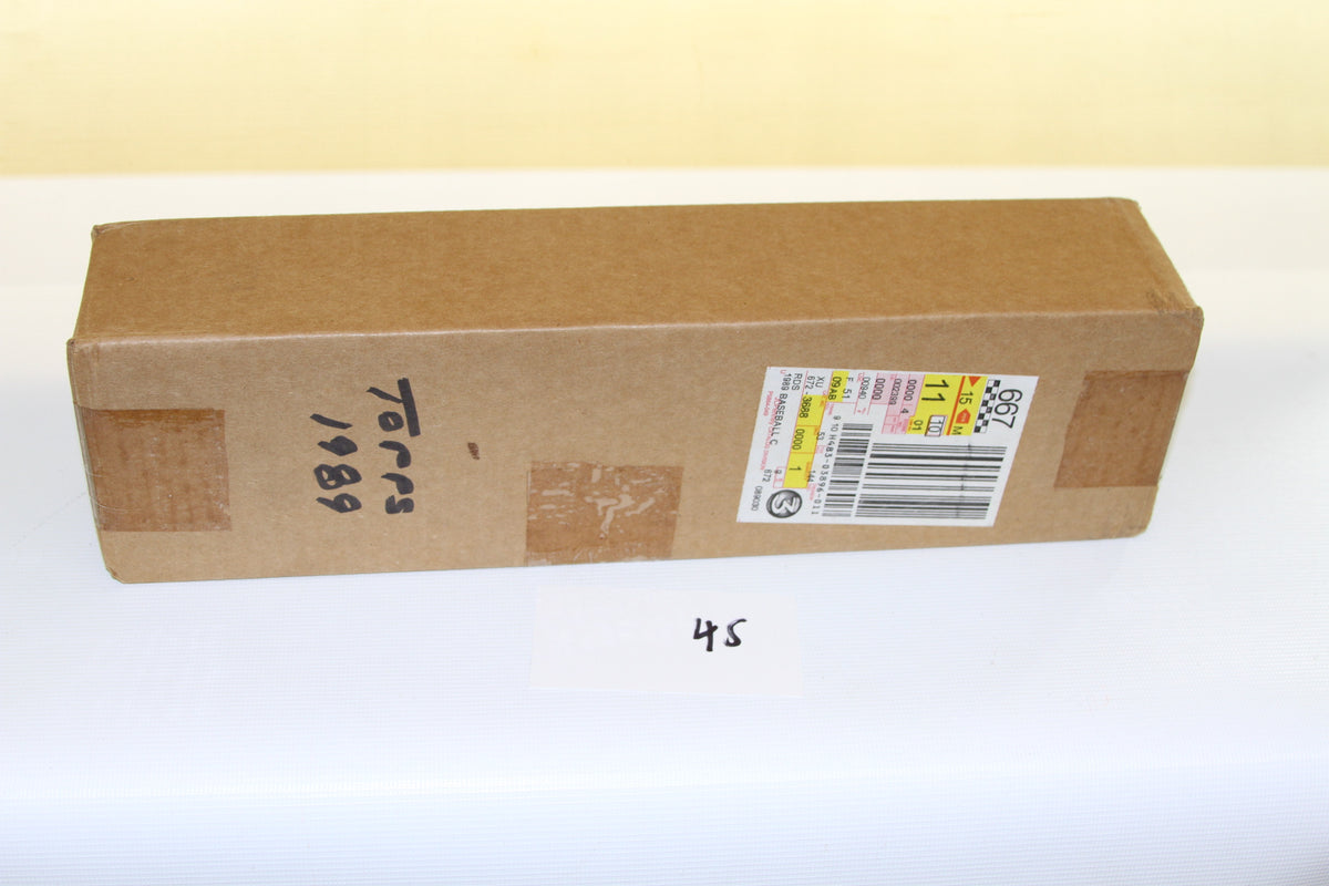 Sealed brown shipping box labeled Topps 1989