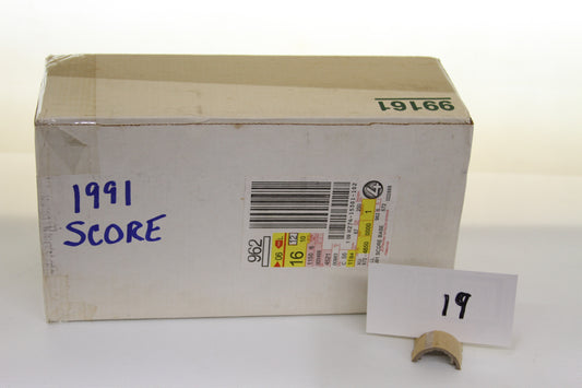 Sealed cardboard case labeled 1991 Score