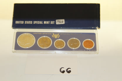 Full view of the 1966 United States Special Mint Set in display packaging