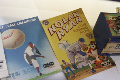 Closeup of Nolan Ryan and Baseball Americana books