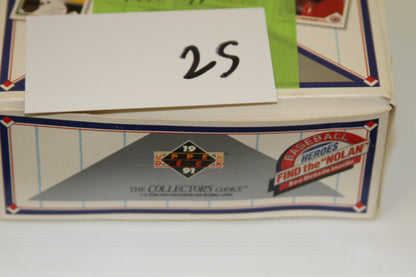 Closeup of Upper Deck '91 Collector's Choice logo on box