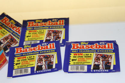 Topps Baseball 1987 Yearbook Stickers sealed packs