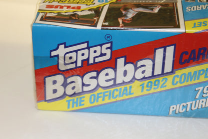 Topps 1992 Baseball Cards logo and packaging close-up