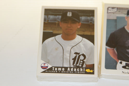 Close-up of Tomo Adachi Bristol Tigers baseball card from Classic Games