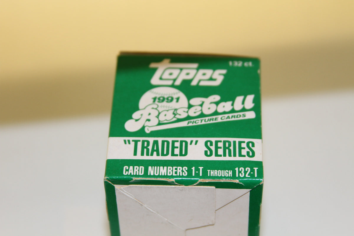 1991 Topps Baseball Traded Series box top view