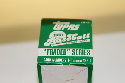 1991 Topps Baseball Traded Series box top view