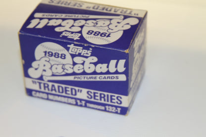 Top and side view of Topps 1988 Baseball Traded set packaging