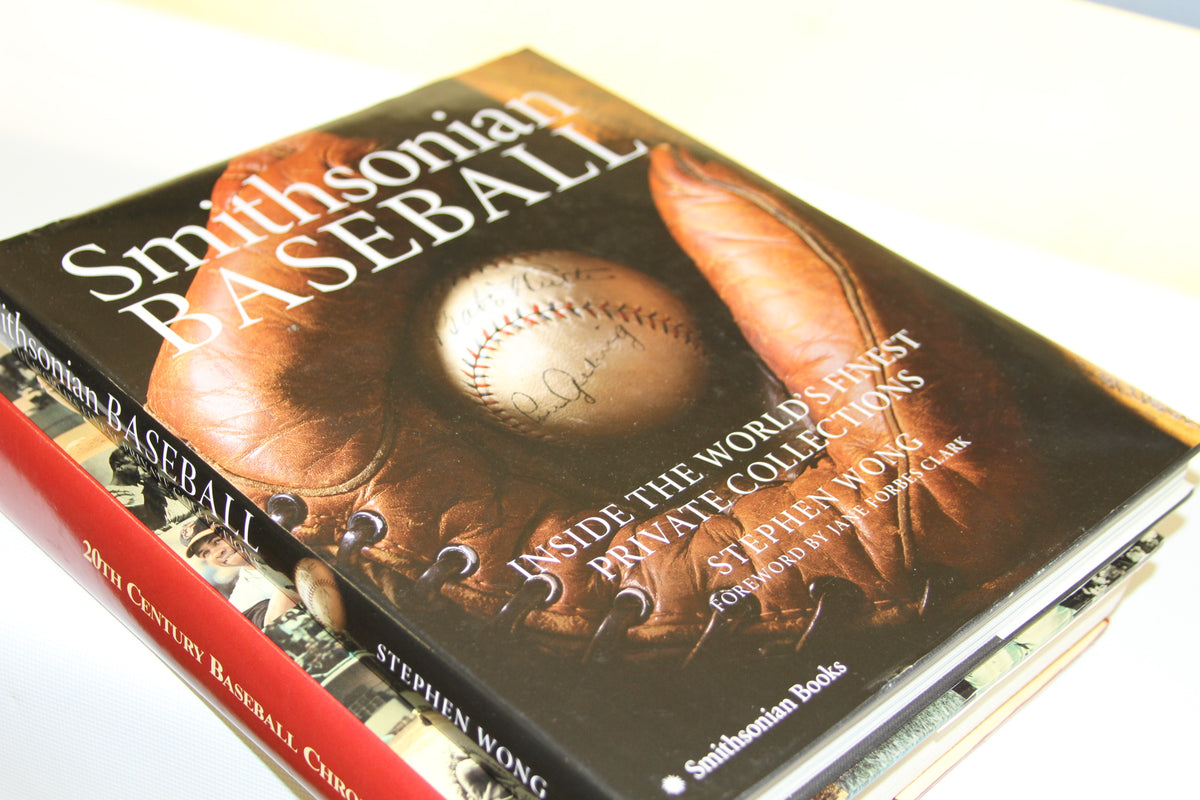 Smithsonian Baseball hardcover book with glove and ball cover
