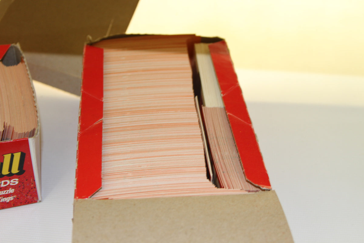 Another open Donruss Baseball card box filled with cards
