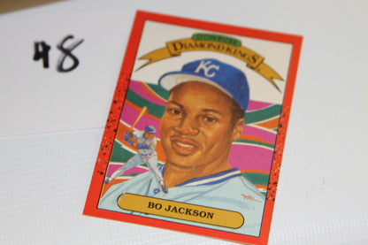Front of Bo Jackson Donruss Diamond Kings 1990 baseball card