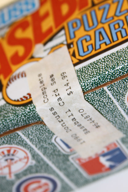 Retail price sticker for 1990 Donruss Baseball complete set