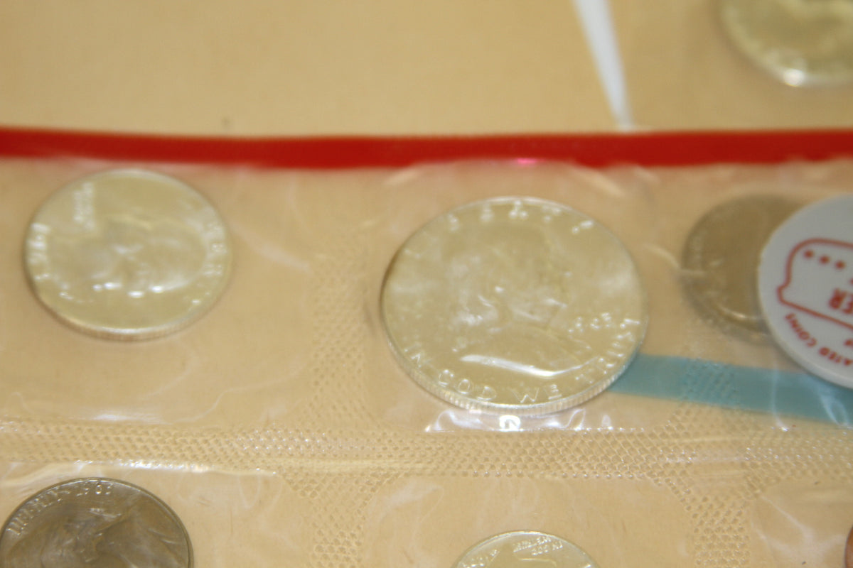 Uncirculated Franklin half dollar coin from 1963 set
