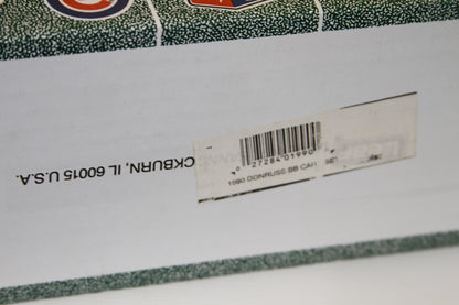 Barcode and Donruss product label on box