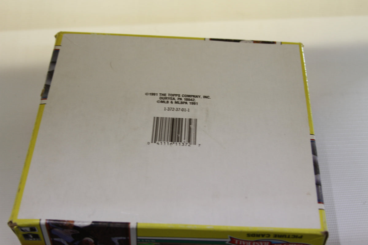 Bottom of Topps box showing barcode and copyright information