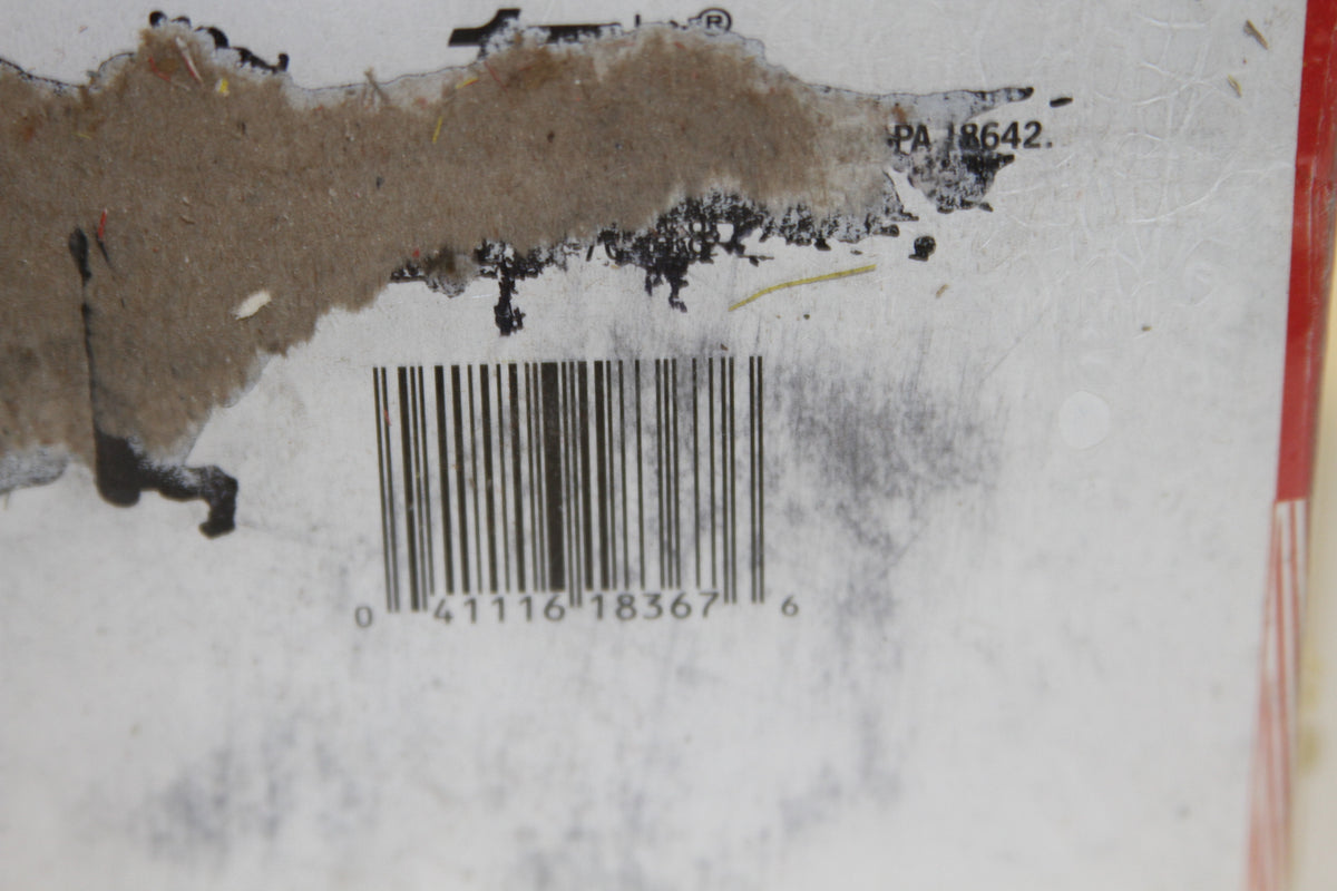Zoomed barcode view on Topps Major League Leaders baseball cards box