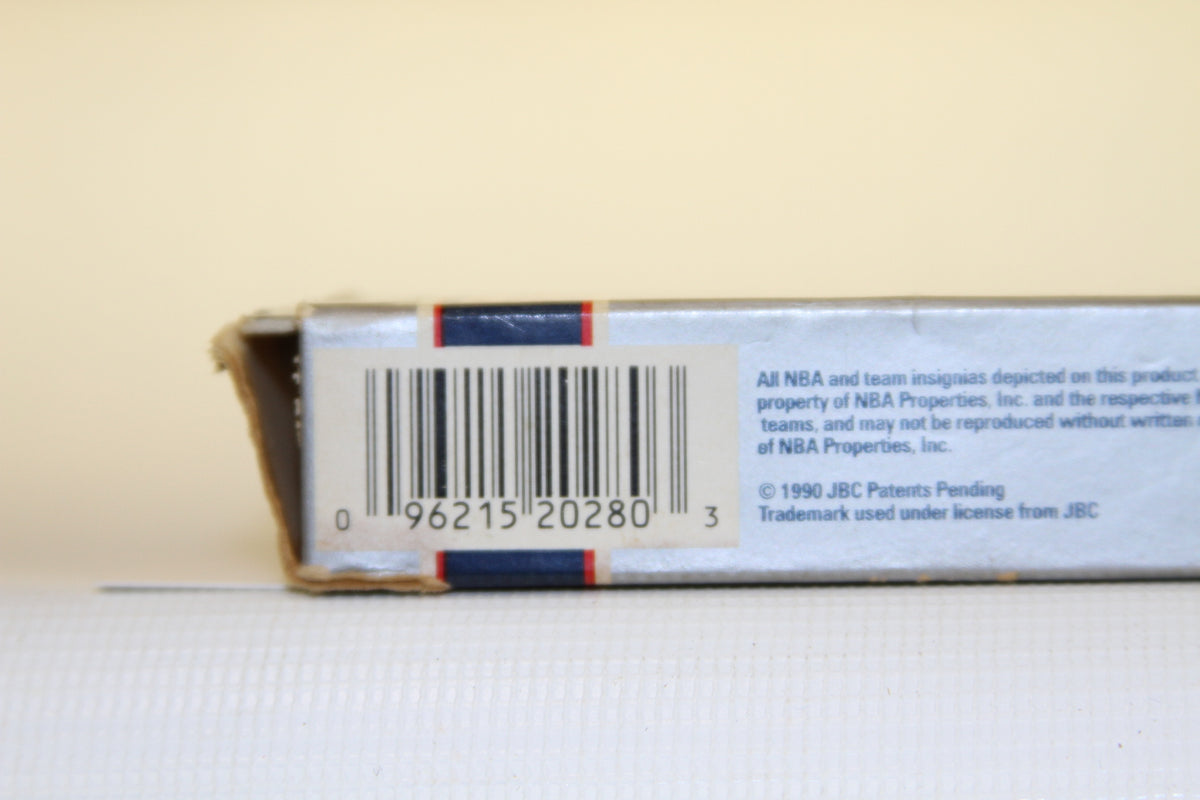 Barcode side of 1990 NBA Hoops Collect-A-Books box