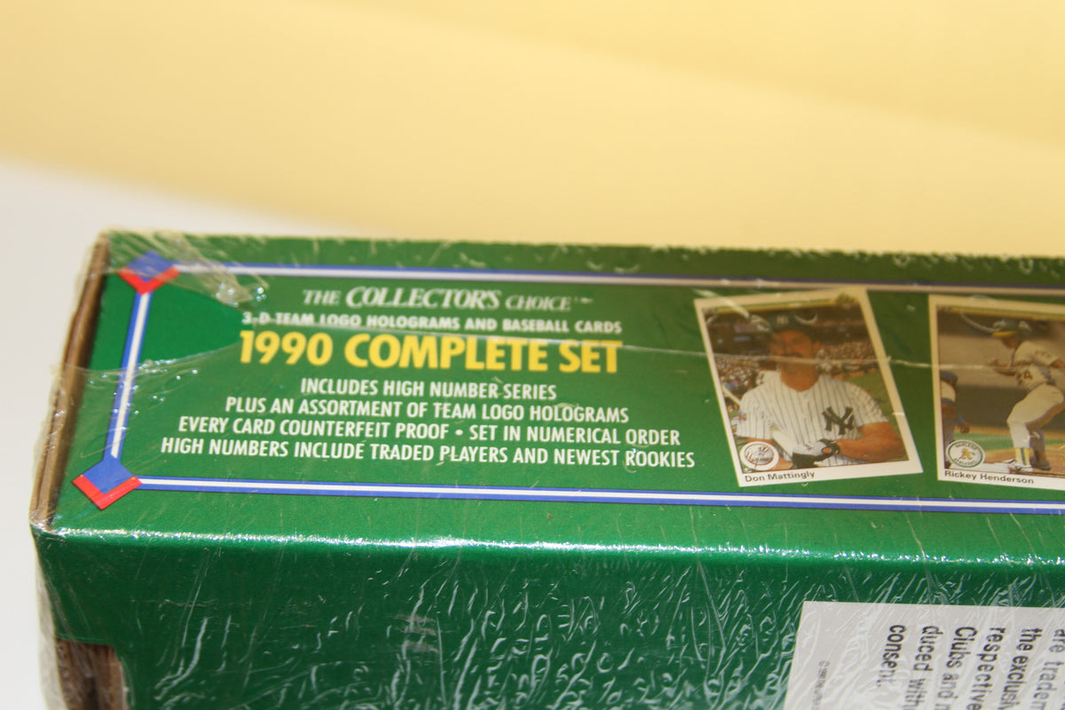 Side details of the 1990 Upper Deck set with promotional text and cards