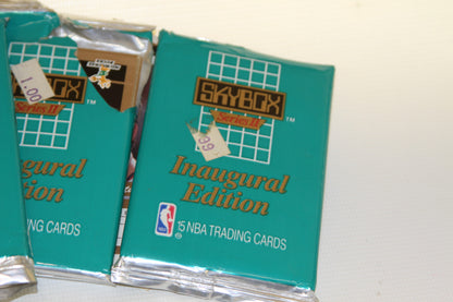 SkyBox Series II Inaugural Edition NBA trading cards pack focused in view