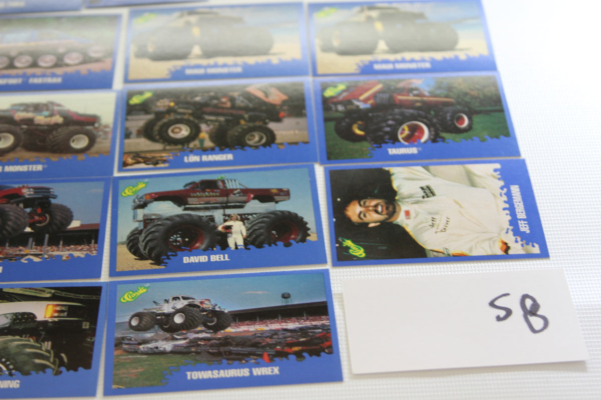 Side section of cards featuring David Bell, Towasaurus Wrex, Jeff Benderham, and more