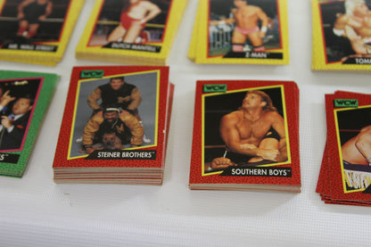 CW Steiner Brothers and Southern Boys red-border trading cards