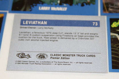 Back of Leviathan card with driver-owner and truck stats