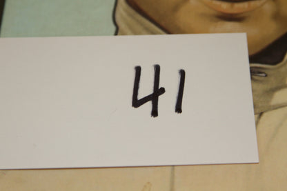 White card with number 41 placed on SMR magazine