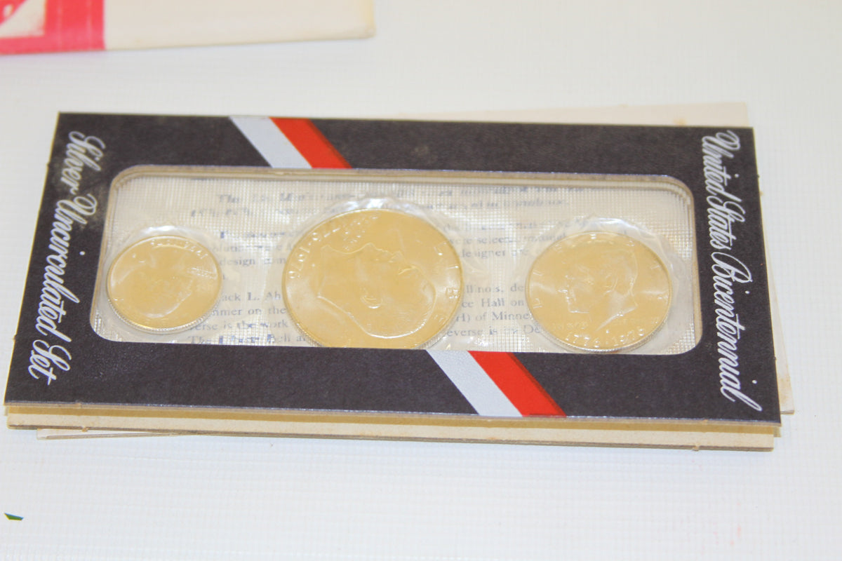 1976 US Bicentennial Silver Uncirculated Coin Set with certificate and packaging