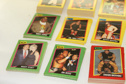 WCW Teddy Long, Missy Hyatt, Jim Ross, and Steiner Brothers trading cards