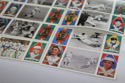 Corner of Upper Deck BAT baseball cards showing logos, action shots and player cards