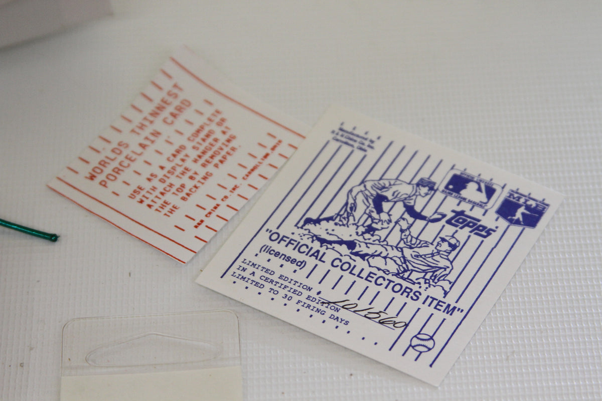 Official Collectors Item and World's Thinnest Porcelain Card certificates
