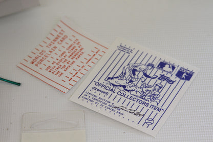 Official Collectors Item and World's Thinnest Porcelain Card certificates