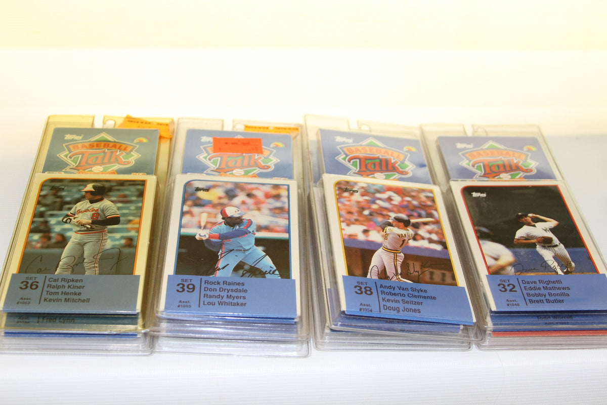 Topps Sports Talk baseball card sets featuring various MLB players