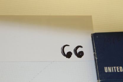 Handwritten '66' label with corner of blue U.S. Special Mint Set case